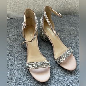 Blue by Betsey Johnson Women's SB-MARI Heeled Sandal in Champagne